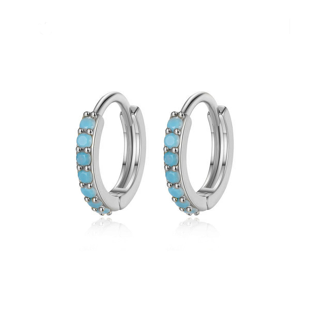 Fashionable And Versatile White Copper-Plated 925 Silver Earrings