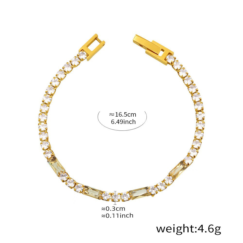18K gold gemstone design luxury bracelet