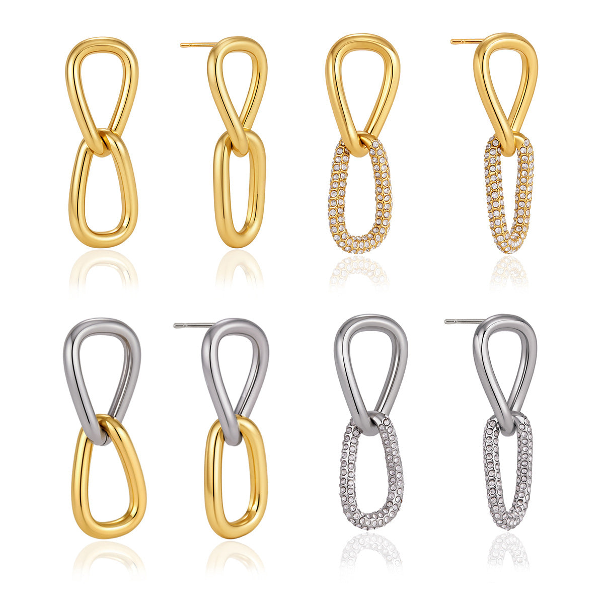 Infinity Link Earrings Collection