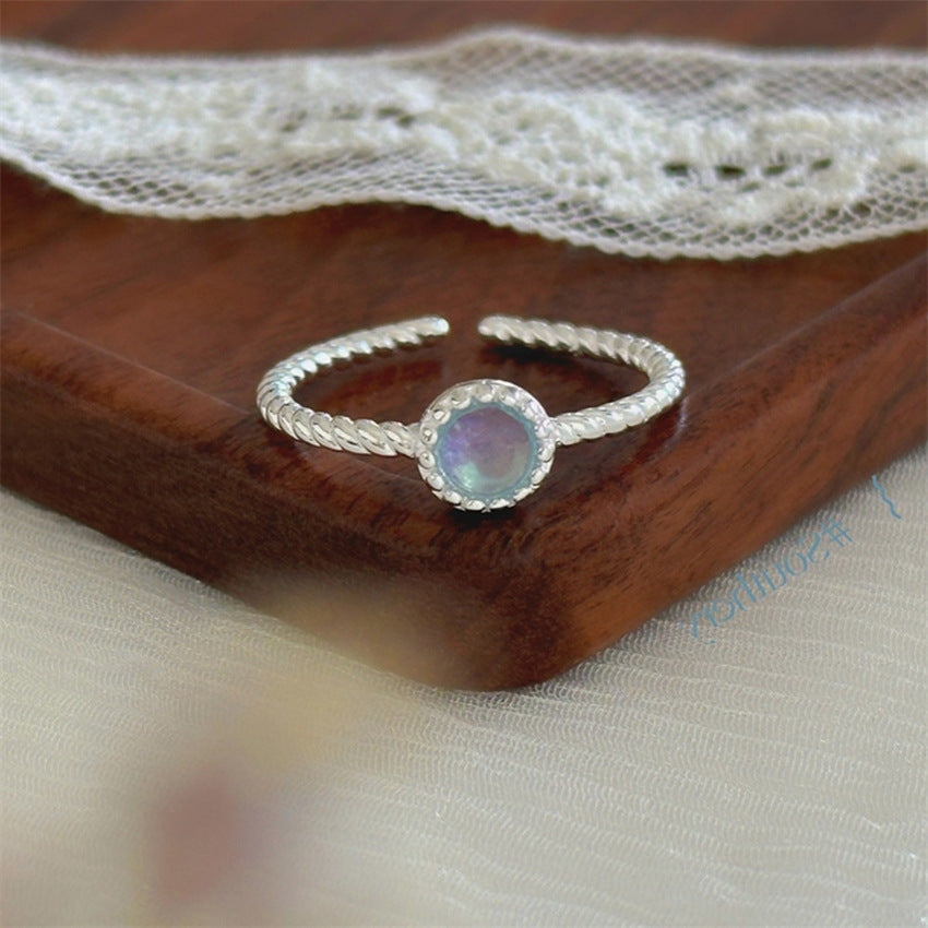 Women Light Luxury Stackable 925 Sterling Silver Zircon Plain Band Ring, Niche Heavy Craft Tarnish Resistant Jewelry Wholesale