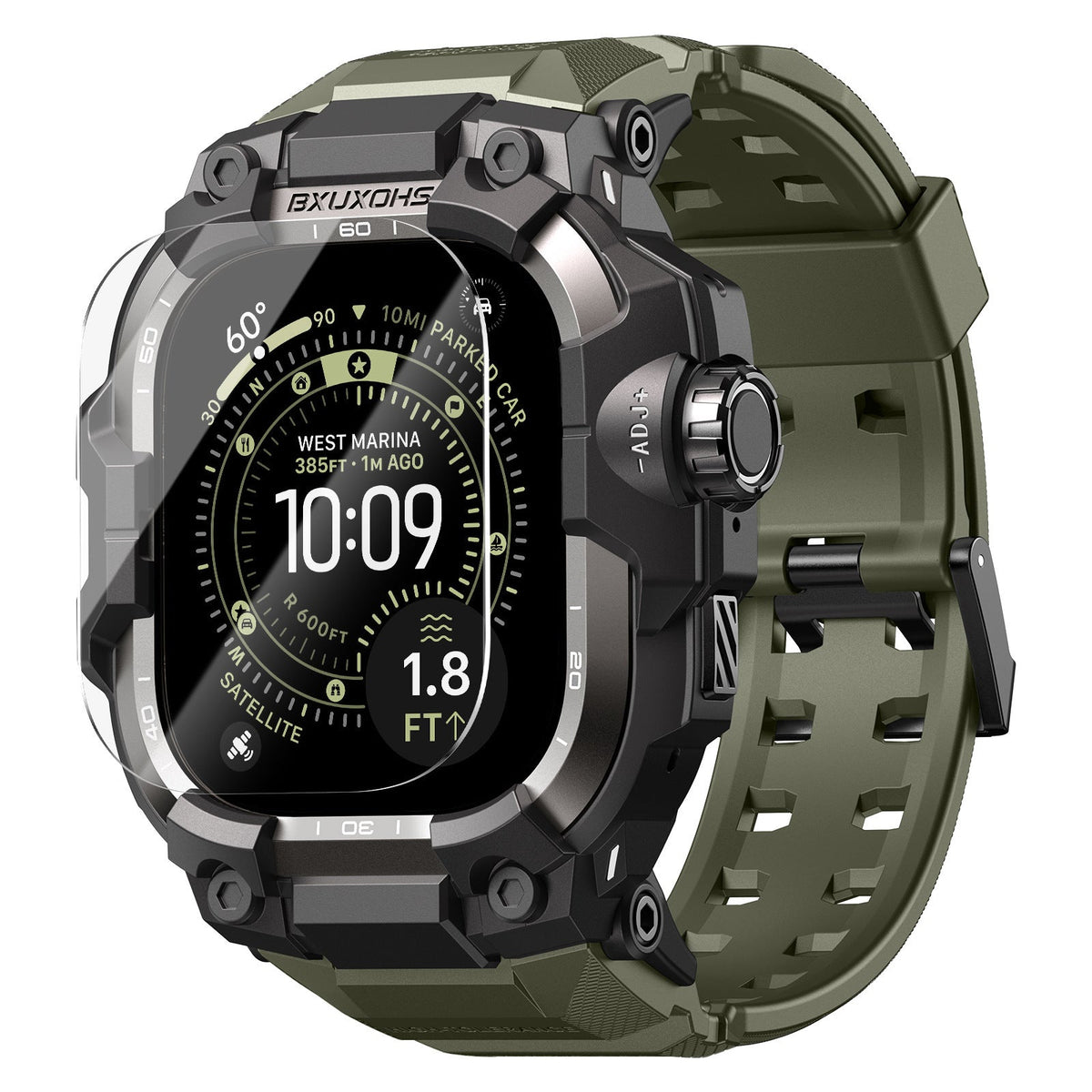 Zinc Alloy Modified Protective Case With An Integrated Watch Band