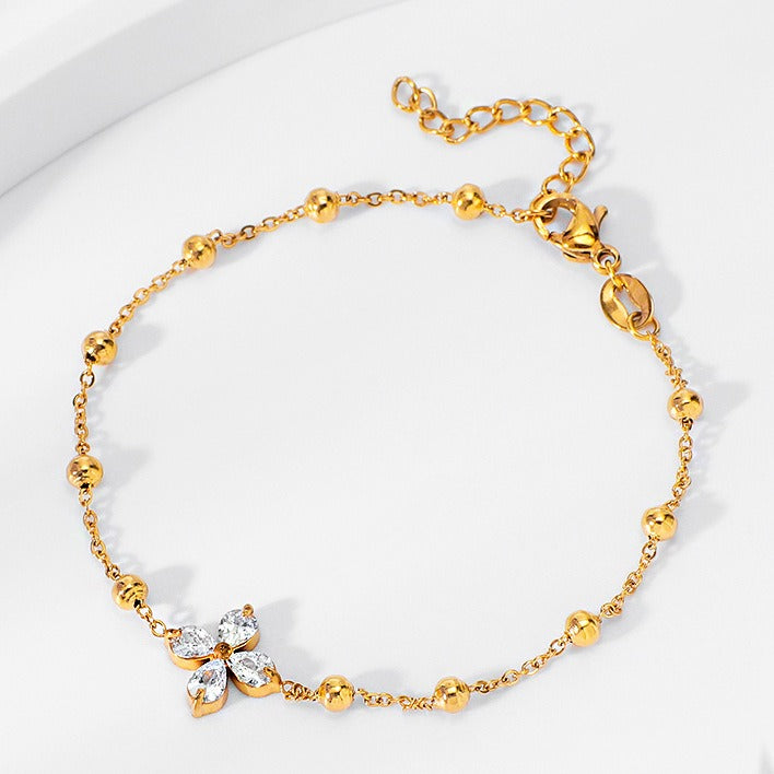 Light luxury elegant zircon women's bracelet jewelry set