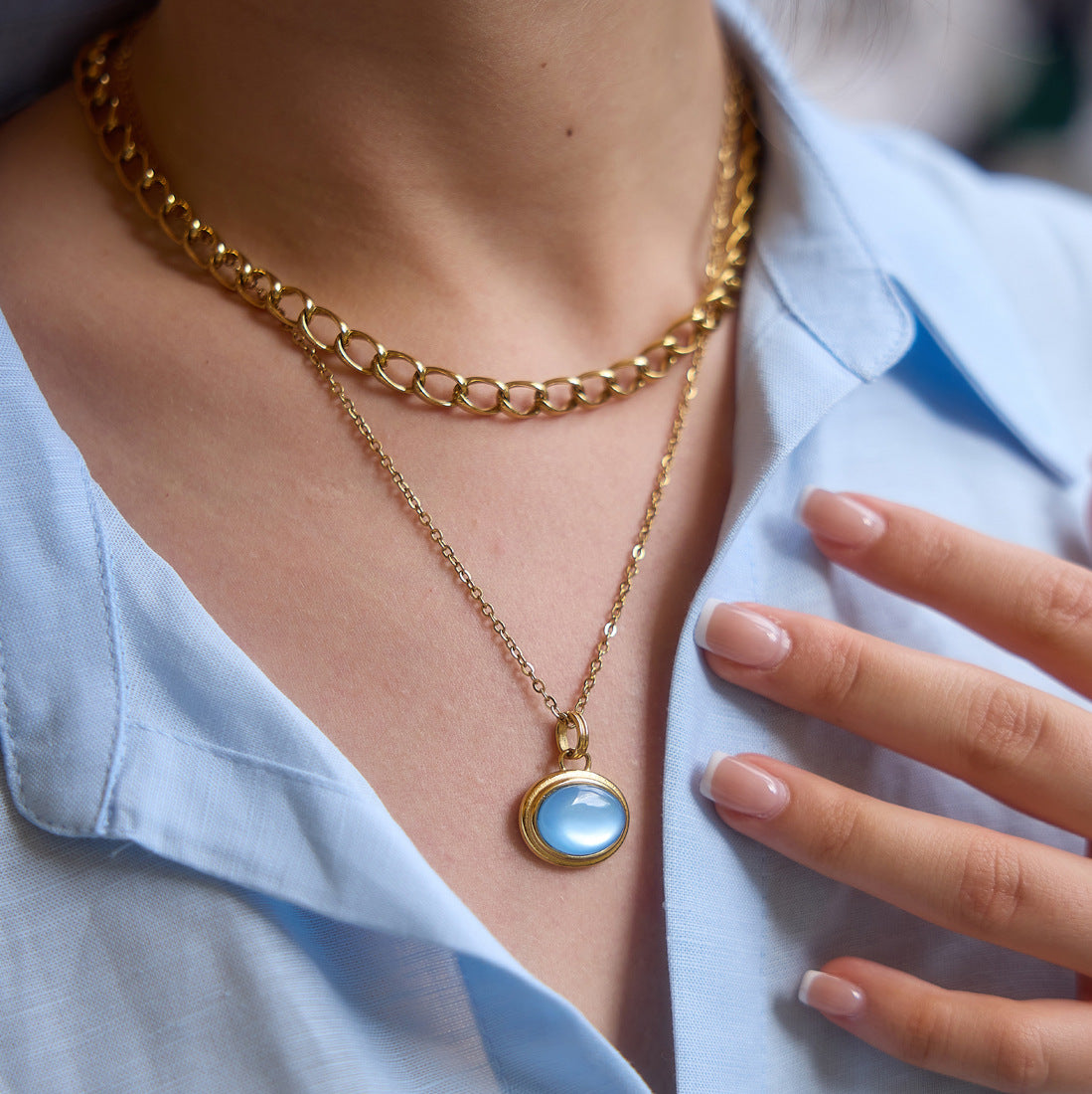 Oval Link Chain Necklace Collection
