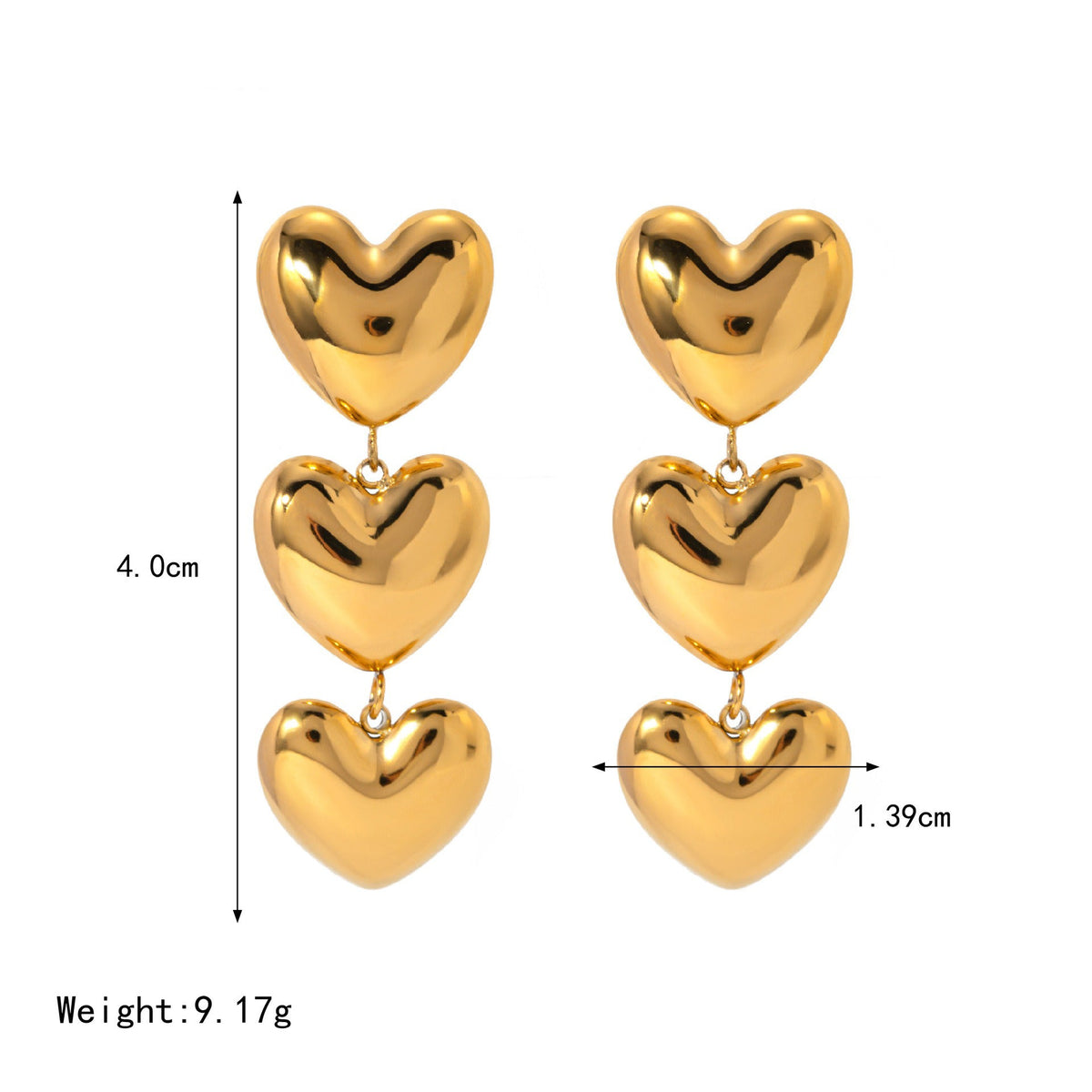 18K gold flower-shaped design exquisite and noble necklace, earrings and bracelet set