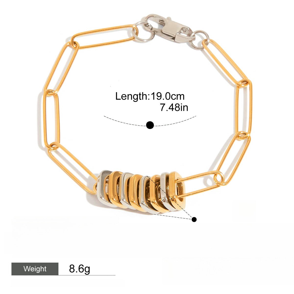 Titanium steel necklace light luxury clavicle chain bracelet