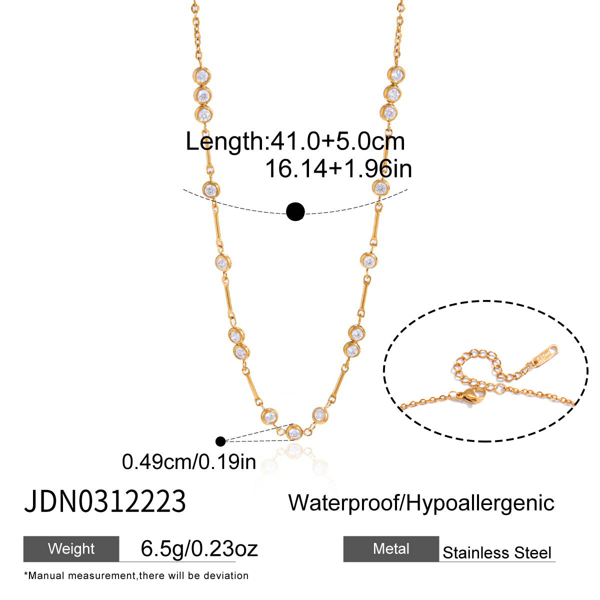 Zircon Cross Necklace Collection