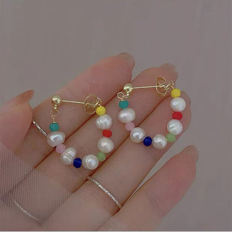 925 Silver Needle Internet Celebrity Same Style Gold Earrings Women's Light Luxury High-end Elegant All-match Earrings Retro New Earrings