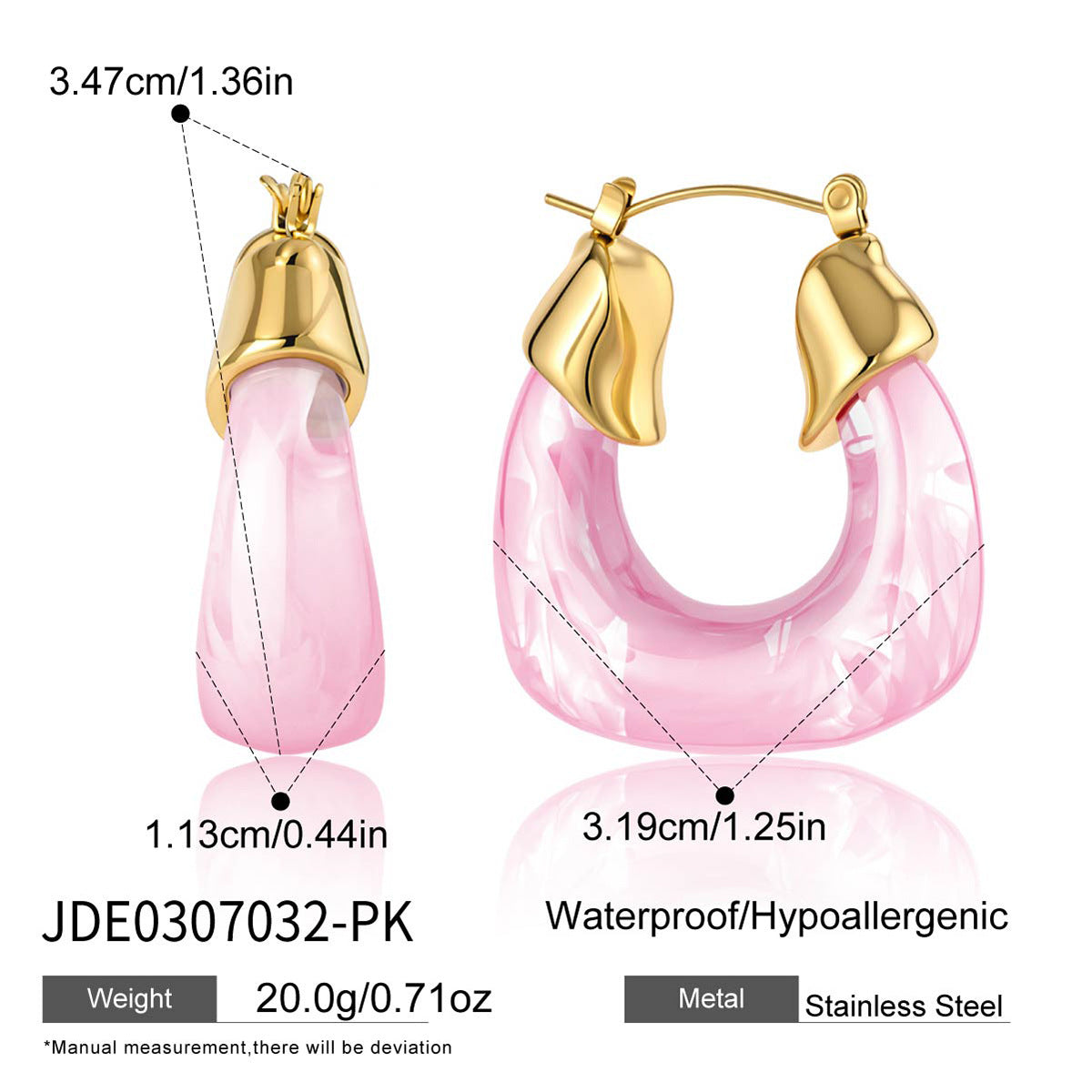 Color Resin Hoop Earrings Collection