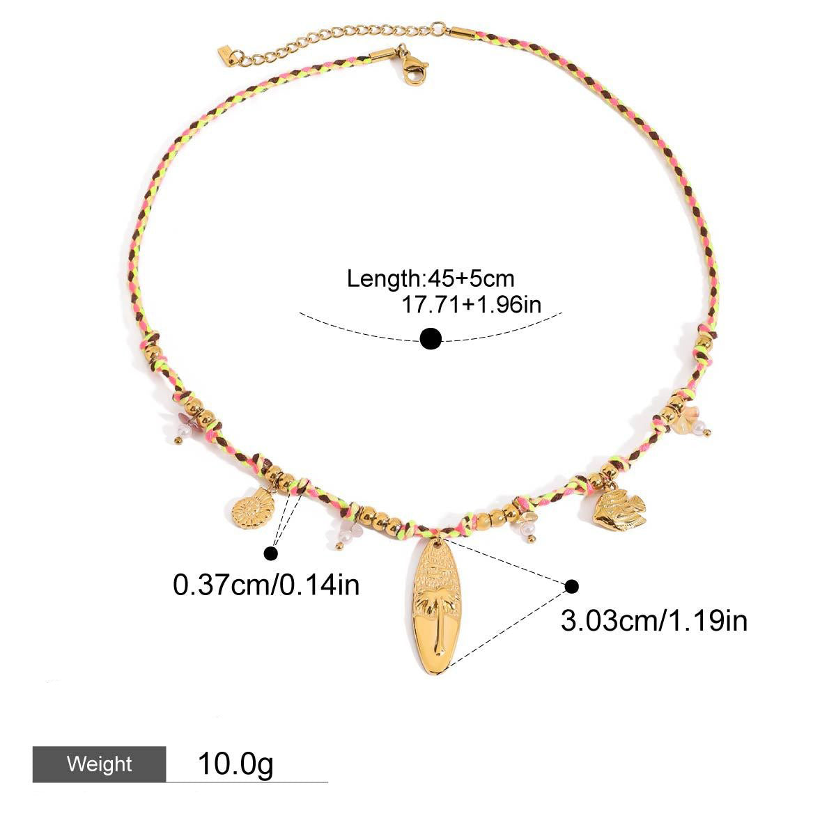18K gold ocean element with pearl design exquisite and noble necklace