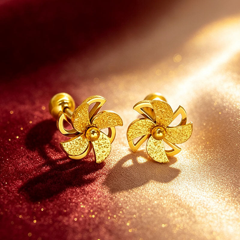 Designed Three-dimensional Matte Clover Drop Earrings With Tassels For Women