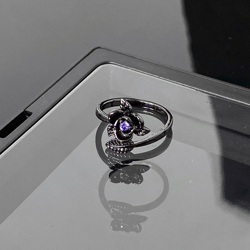 Open Ring With Petals Wrapped Around Minimalist Instagram Style