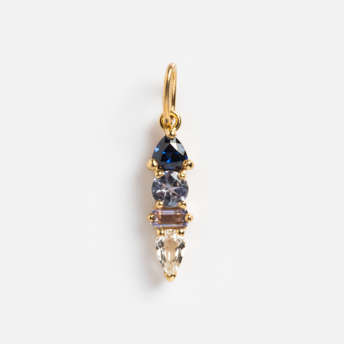 18K gold letters with birthstone design beautiful and dazzling necklace