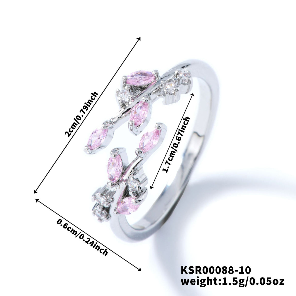 Womens Personality Leaf Ring