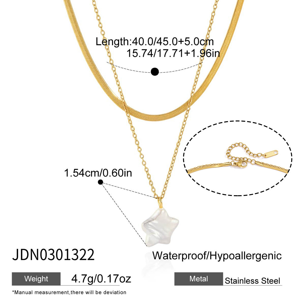 Star Pearl Pendant Necklace