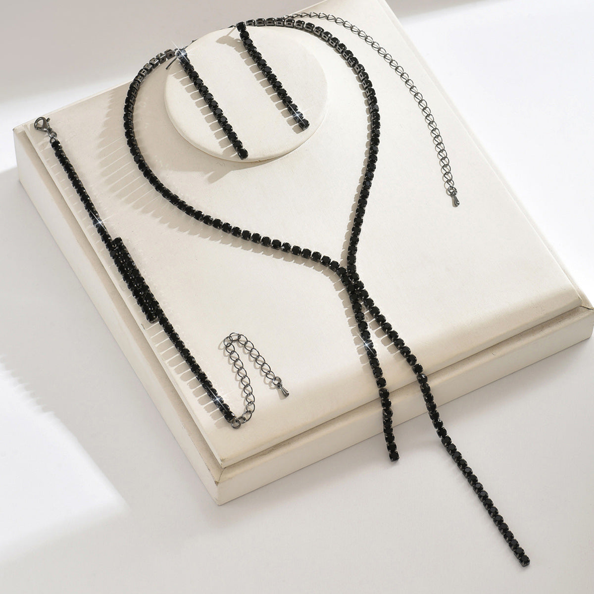 Bridal Wedding Accessories, Dazzling Diamond Tassel Necklace, Earrings, Bracelet, Earring Set, Jewelry Set Wholesale