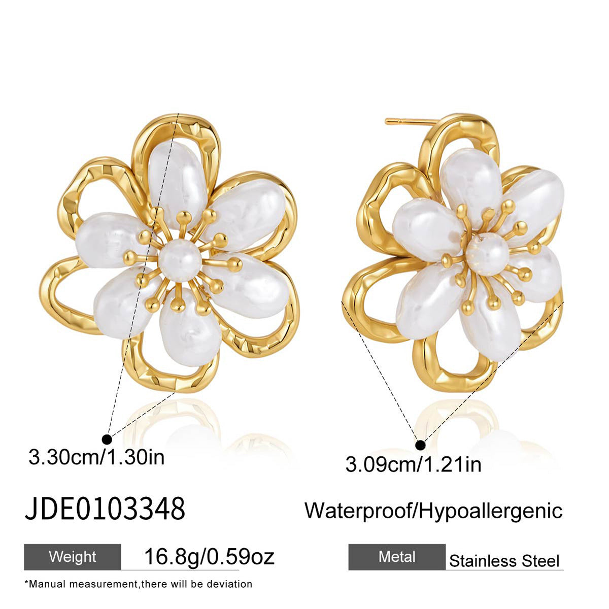 Floral Pearl Earrings and Ring Collection