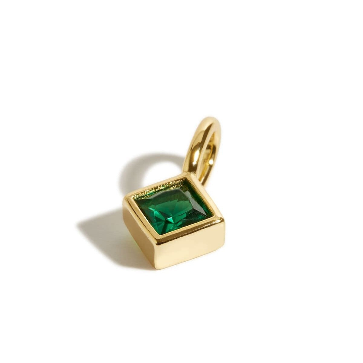 18K gold letters with birthstone design exquisite and noble necklace