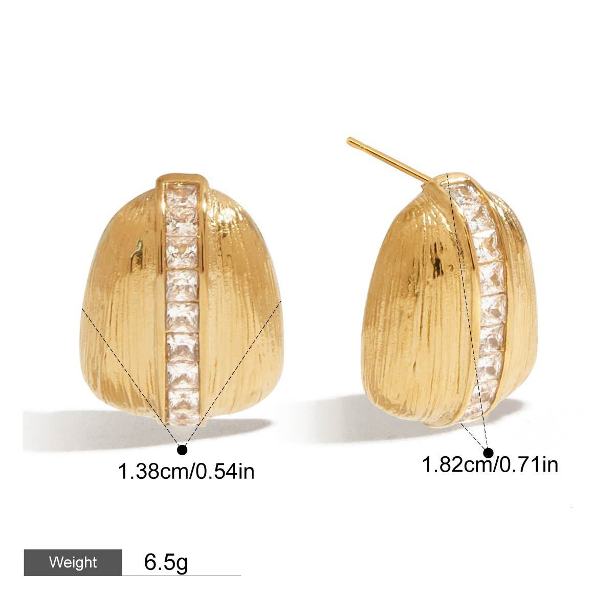 18K gold geometric oval inlaid gemstone design exquisite dazzling earring necklace set