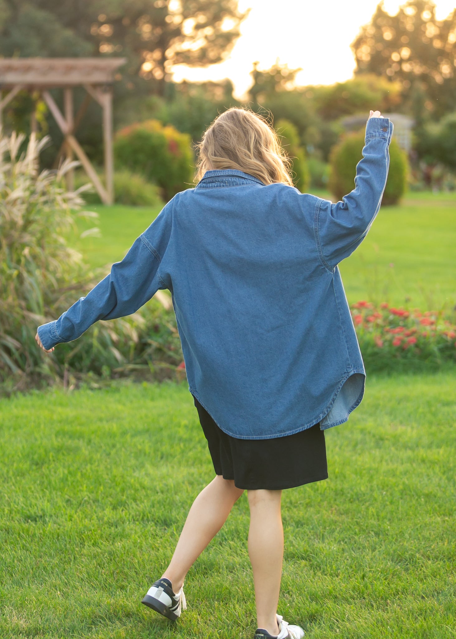 Betty Denim Button Up Top