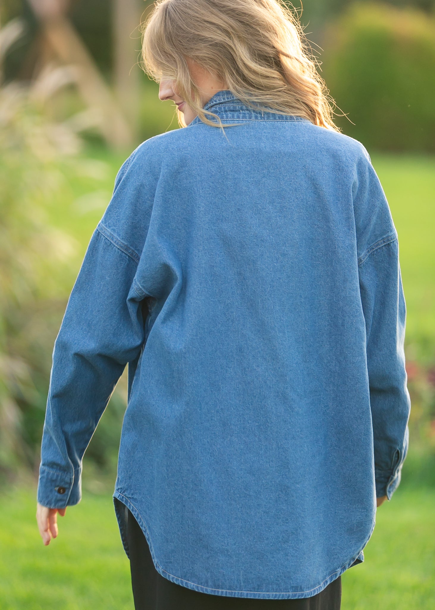 Betty Denim Button Up Top