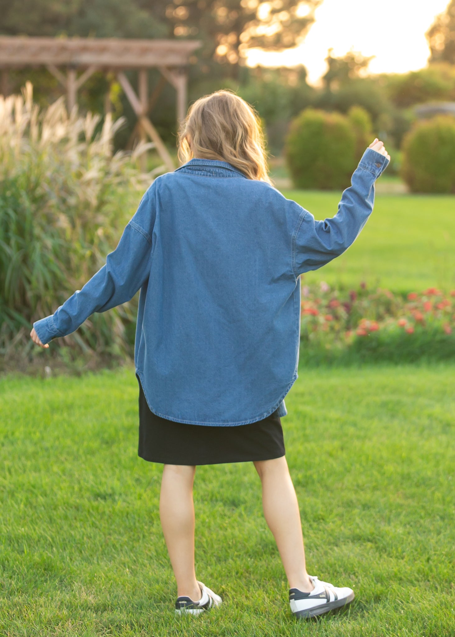 Betty Denim Button Up Top