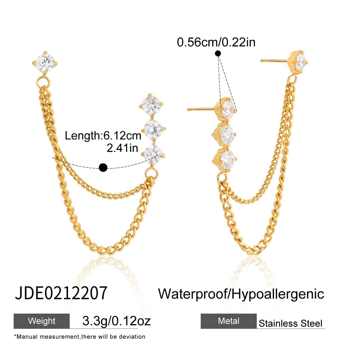 Heart Zircon C Hoop Earrings Collection