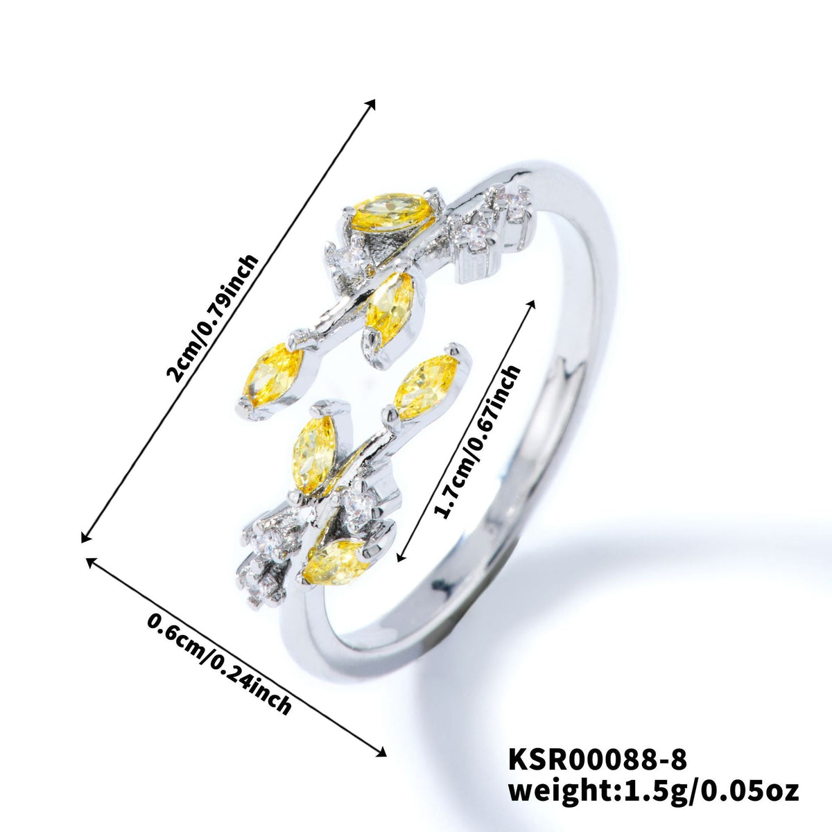 Womens Personality Leaf Ring