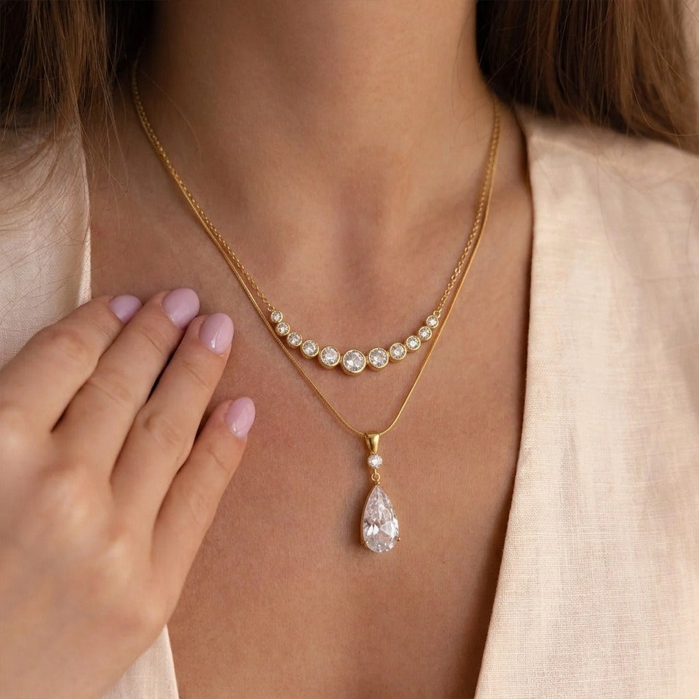 Color Zircon Necklace Collection
