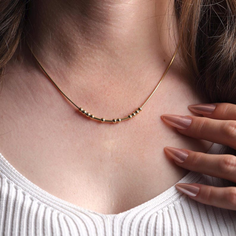 Customized Morse Code Name Necklace
