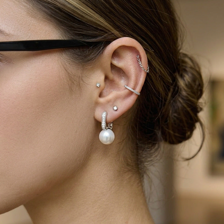 Resin Pearl Drop Earrings Collection