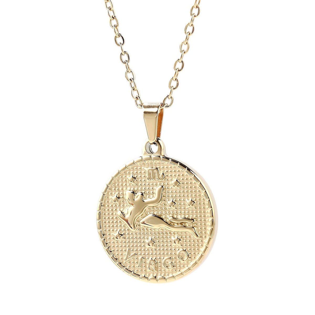 18K Gold Light Luxury Twelve Constellation Pendant Necklace