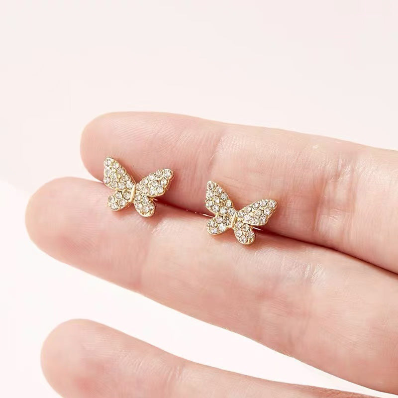 925 Silver Needle Internet Celebrity Same Style Gold Earrings Women's Light Luxury High-end Elegant All-match Earrings Retro New Earrings