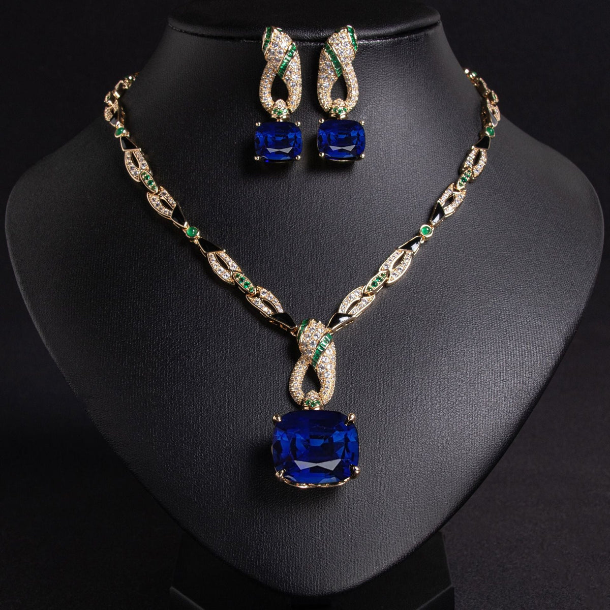 Cross-Border Fashion Geometric Design Jewelry Set Light Luxury Personality Versatile High-End Simple Snake Necklace Jewelry For Women