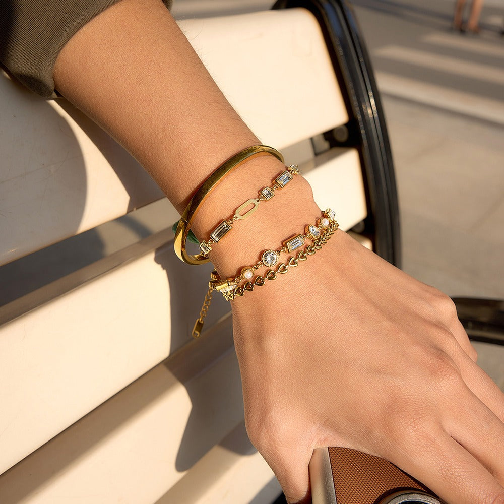 Crystal Layered Bracelet Collection