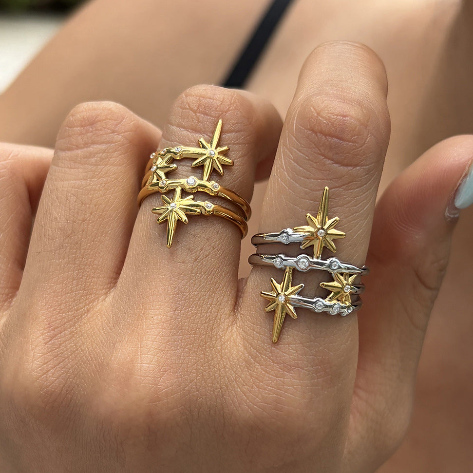Starburst Zircon Ring Collection