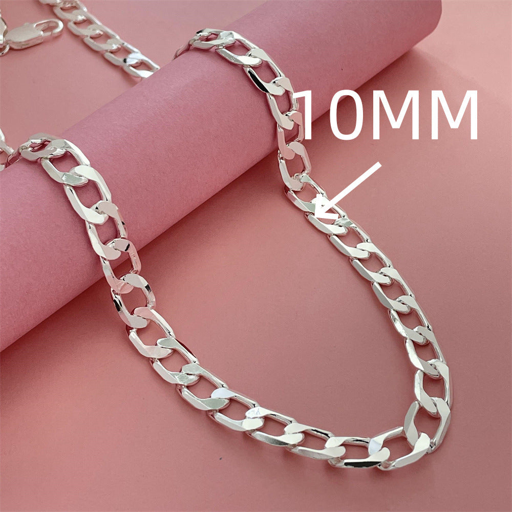 Silver-plated NK Chain Mens Cuban-link Chain 11 Link Design