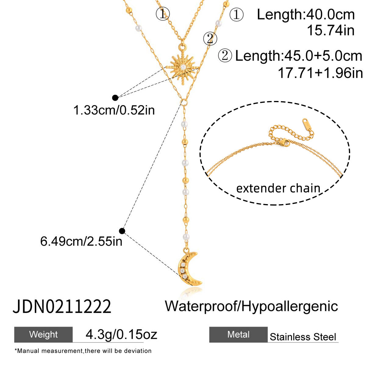 Pearl Zircon Chain Necklace Collection