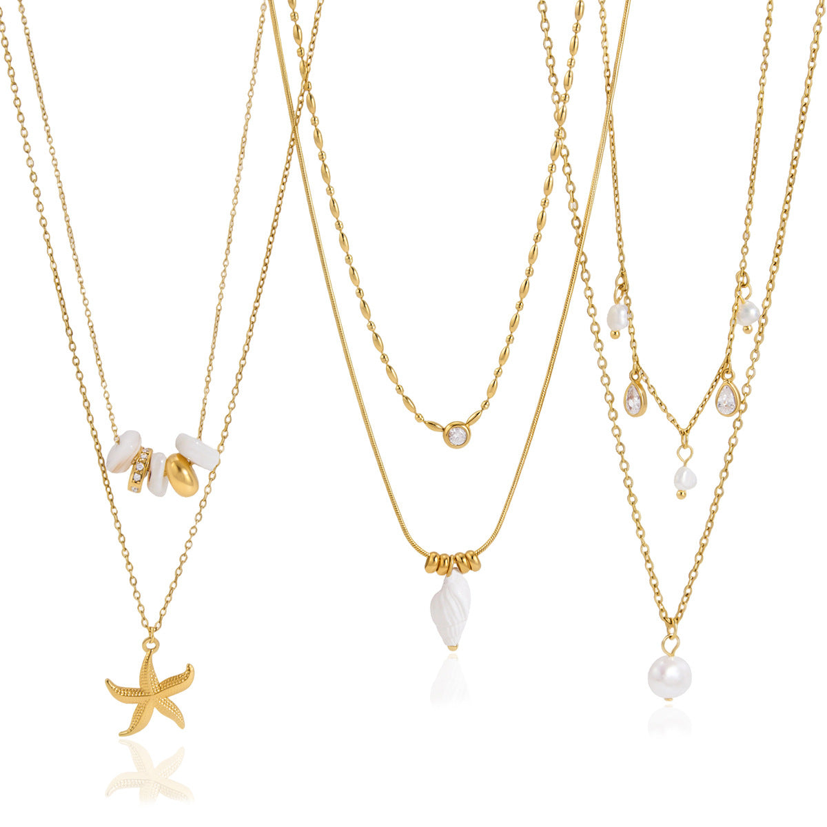 Pearl Charm Necklace Collection