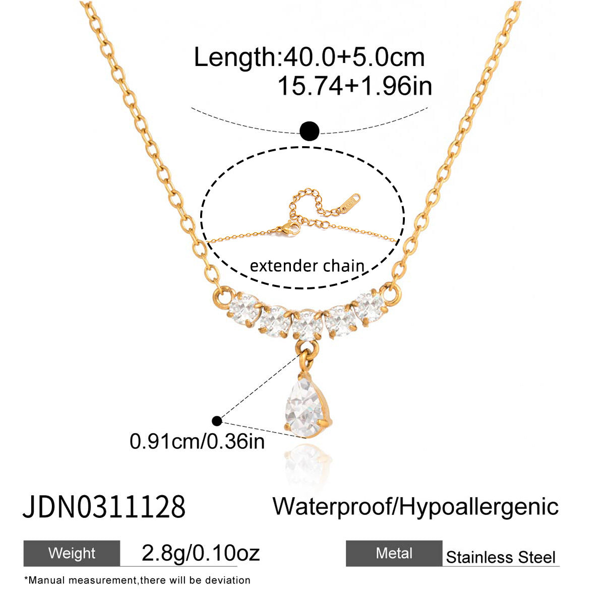 Mixed Zircon Pendant Necklace Collection