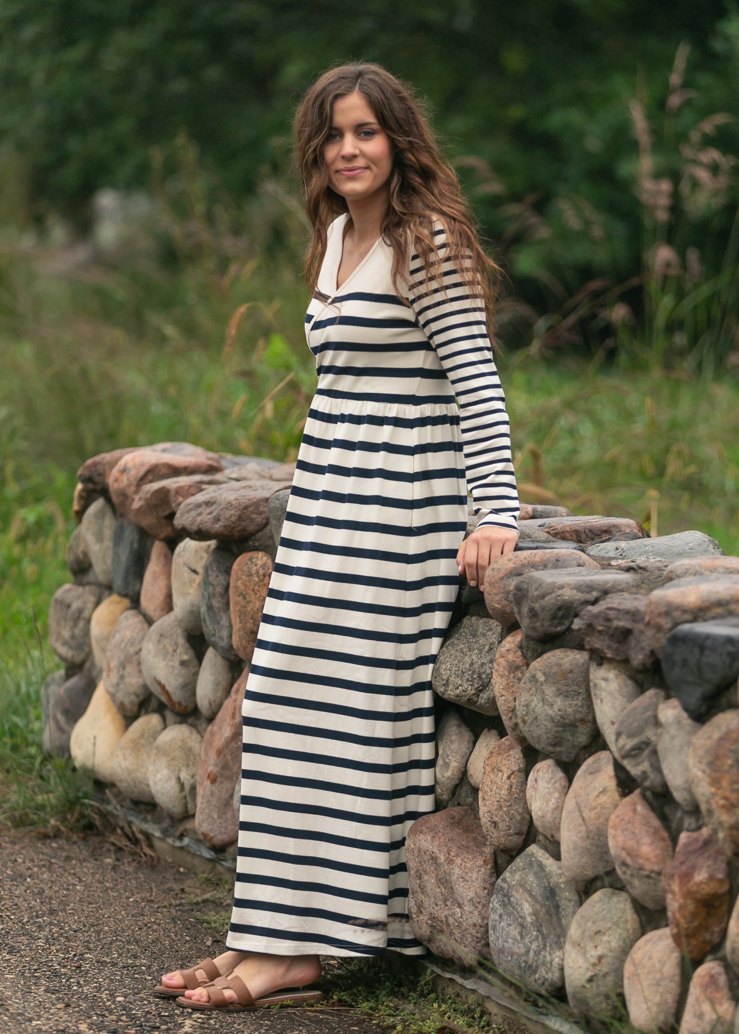 Celeste Striped Knit Maxi Dress
