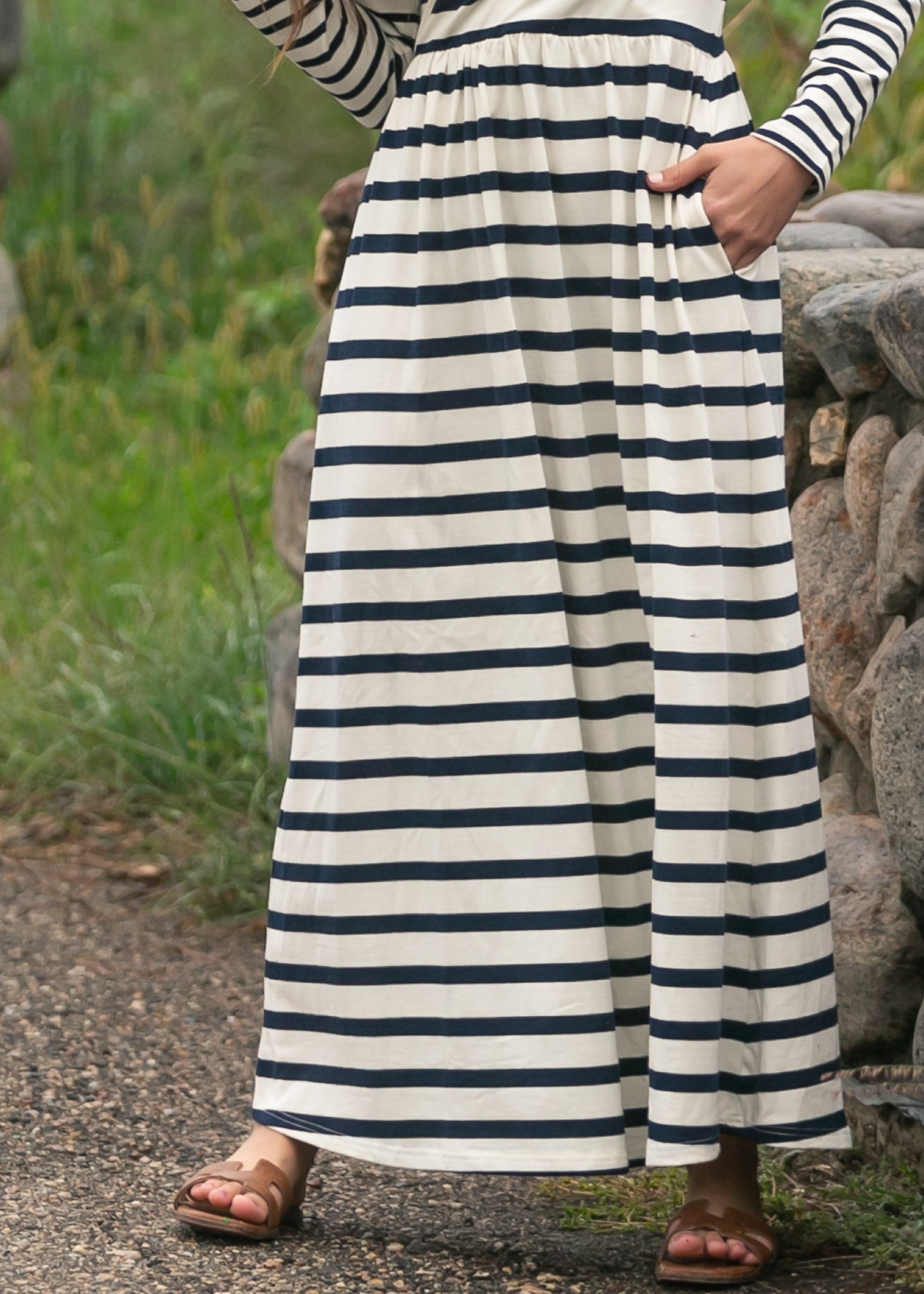 Celeste Striped Knit Maxi Dress