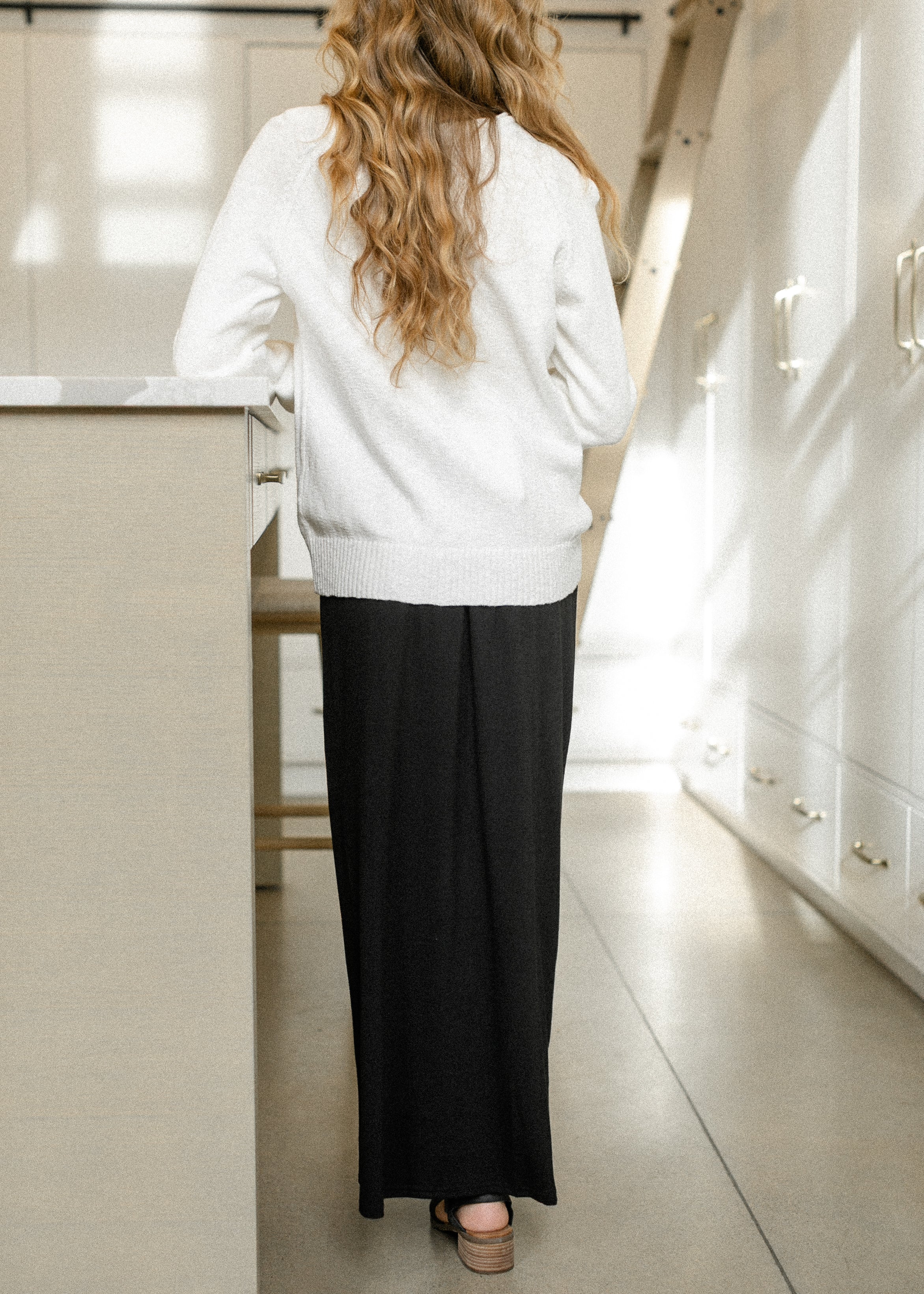 Clarise Black Premium Knit Maxi Skirt