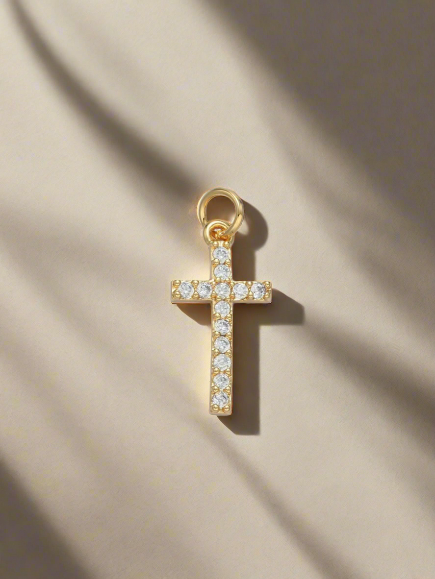 Dainty CZ Cross Charm