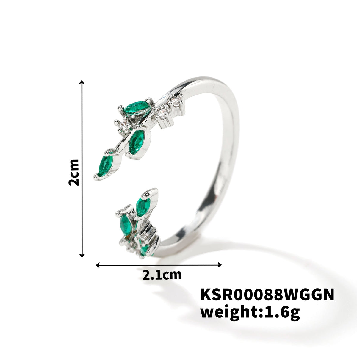Womens Personality Leaf Ring