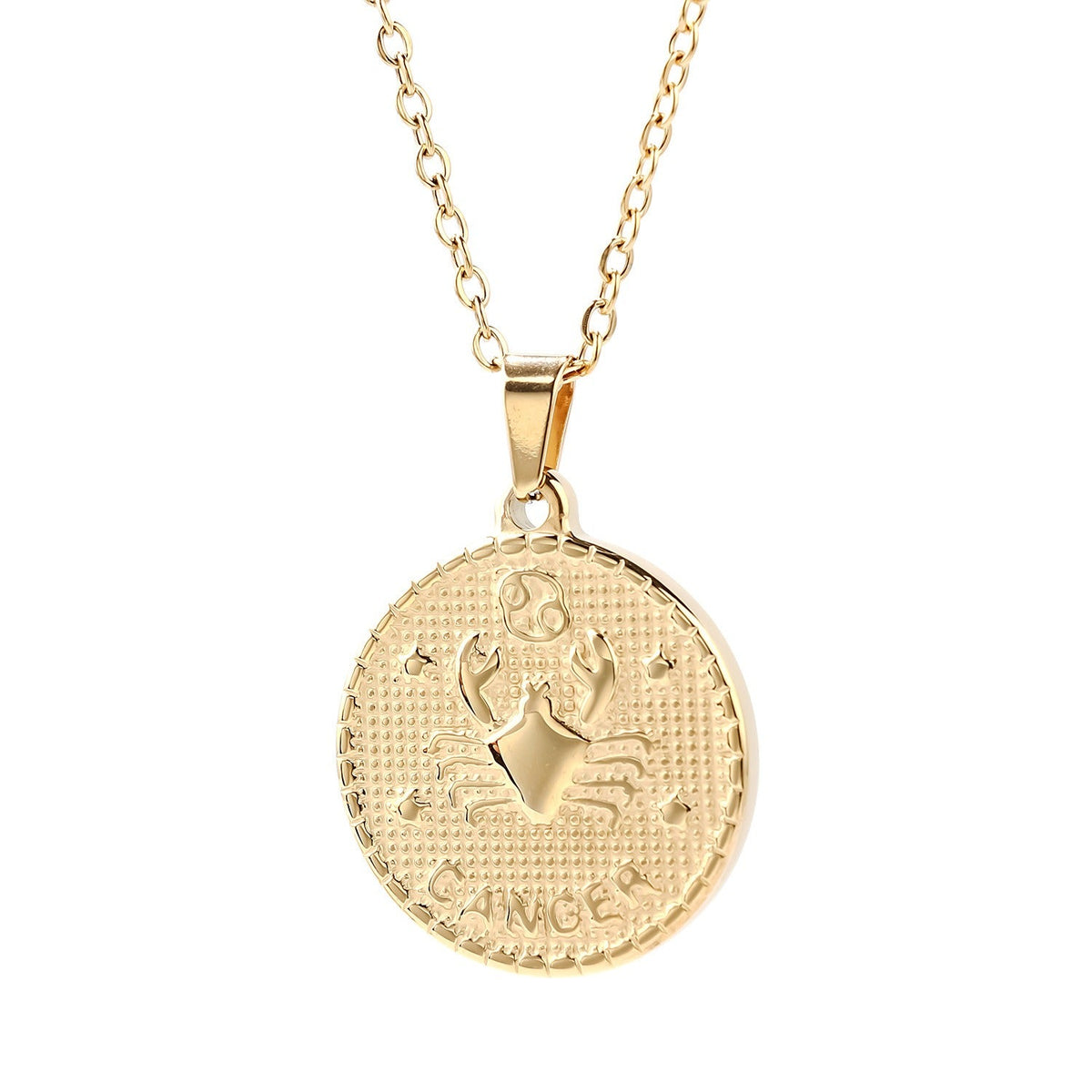 18K Gold Light Luxury Twelve Constellation Pendant Necklace
