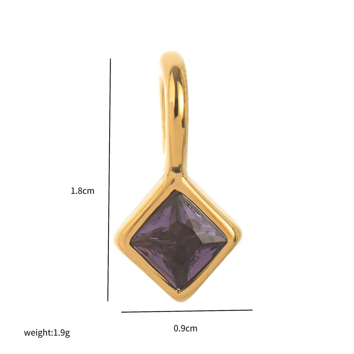 18K gold letters with birthstone design exquisite and noble necklace