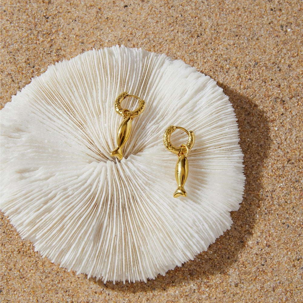 Fish Hoop Earrings