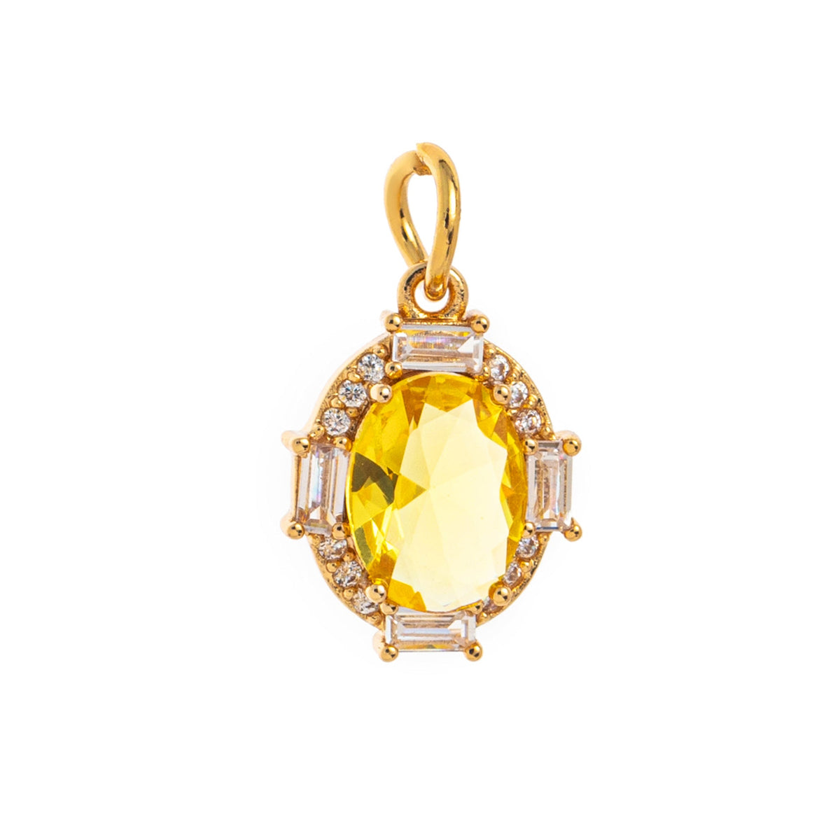 18K gold birthstone with letter design exquisite and dazzling necklace