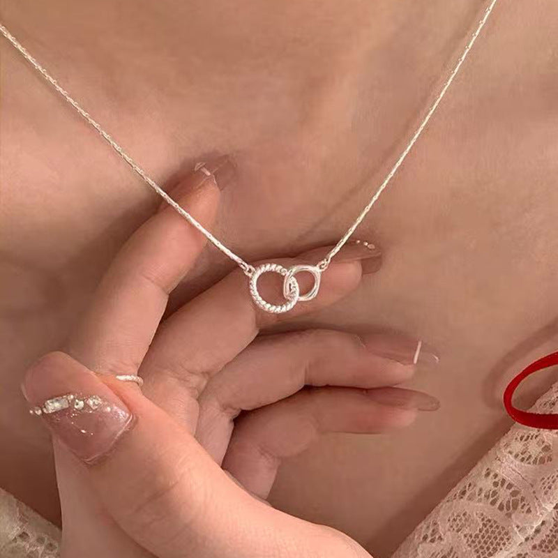 S925 Sterling Silver Pearl Necklace For Women, Niche Design, Light Luxury, Stylish And Versatile, High-End Clavicle Chain Accessory, Trendy