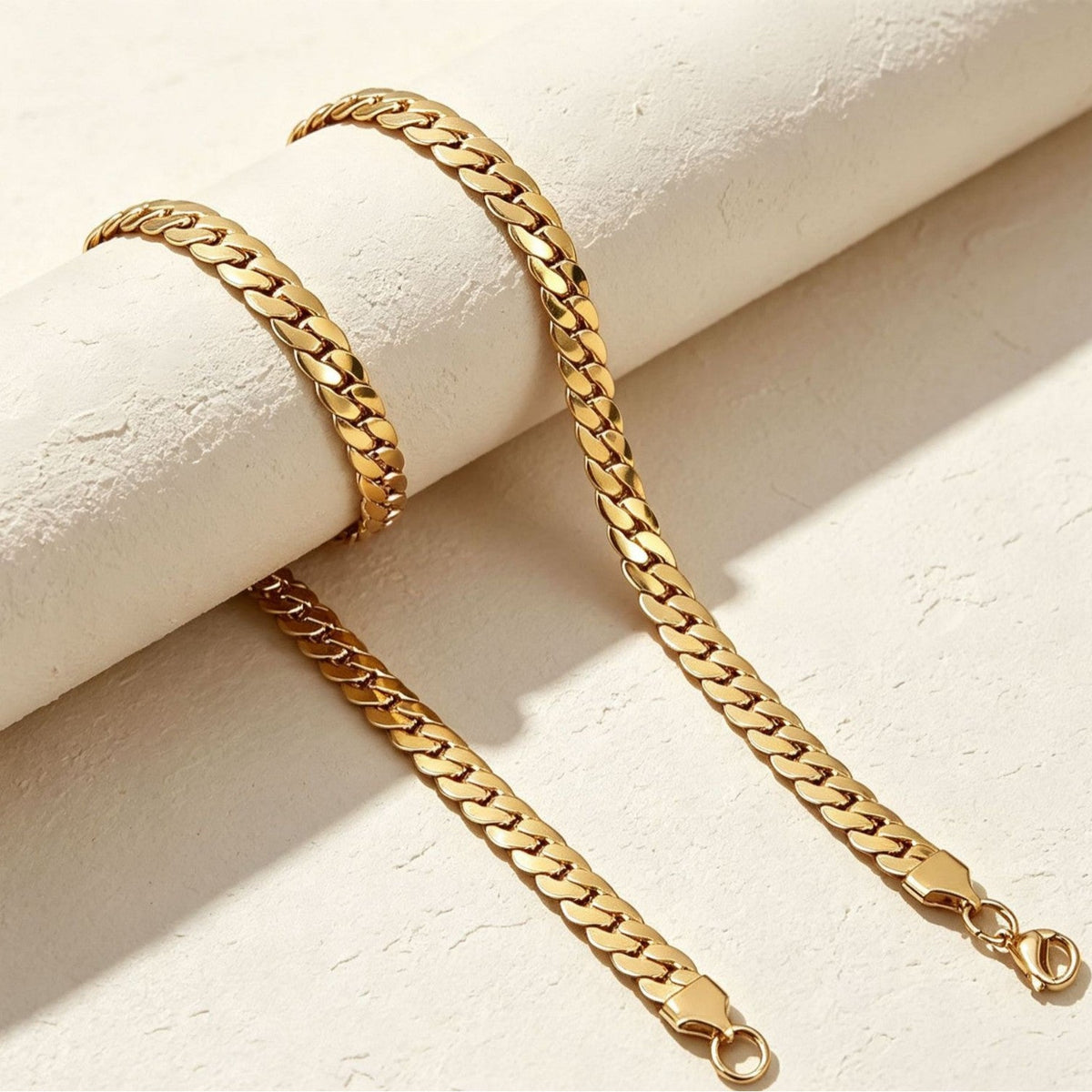 Modern 314 Stainless Steel Plated And Gold Plated Necklace And Bracelet